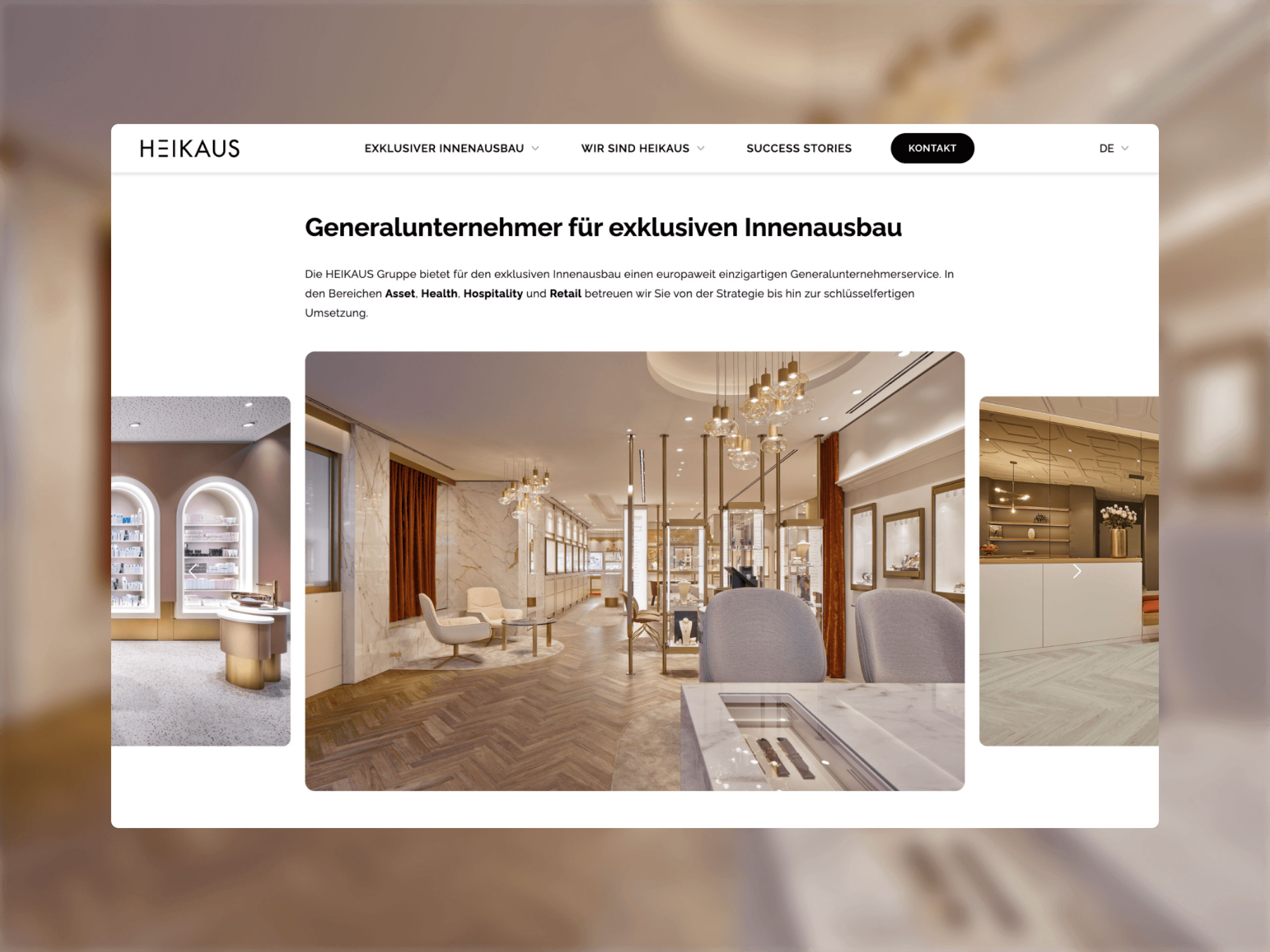 Heikaus, Website Mockup