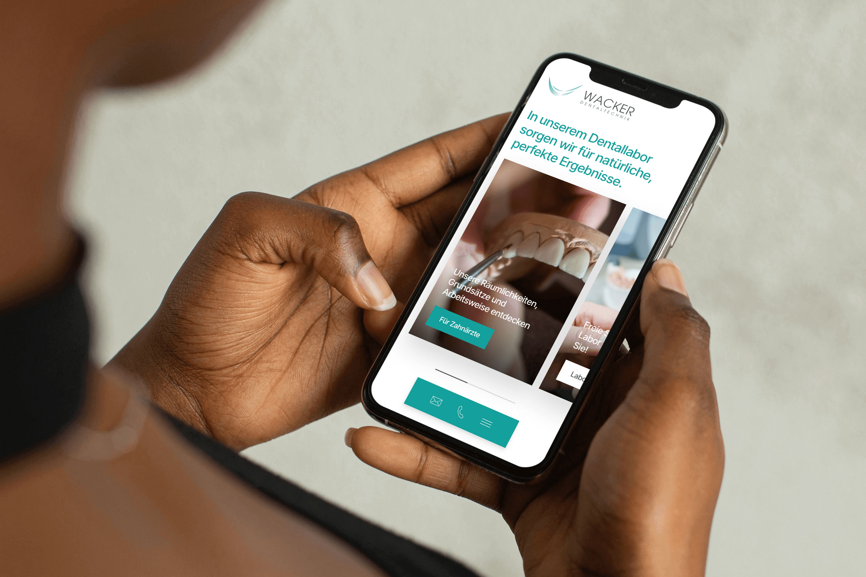 Dentallabor Stuttgart, Website Mockup